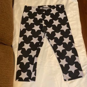 Kids star patterned capri leggings